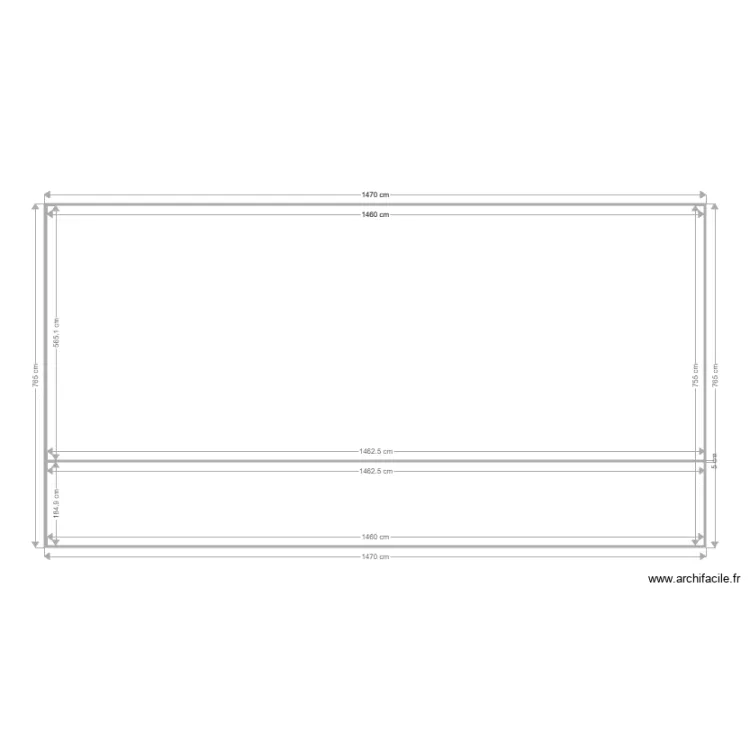 fa&ccedil;ade nord. Plan de 