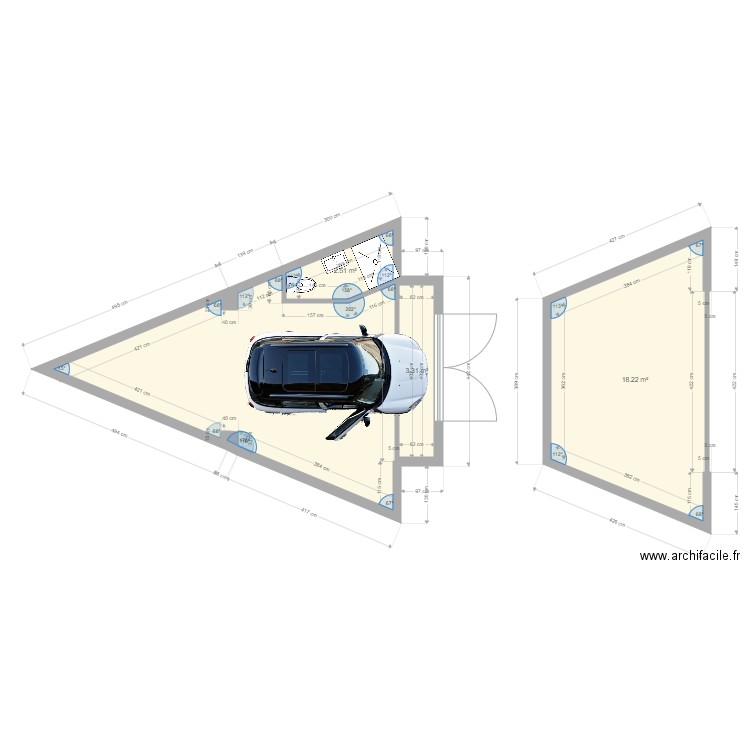 garage sdb. Plan de 0 pièce et 0 m2