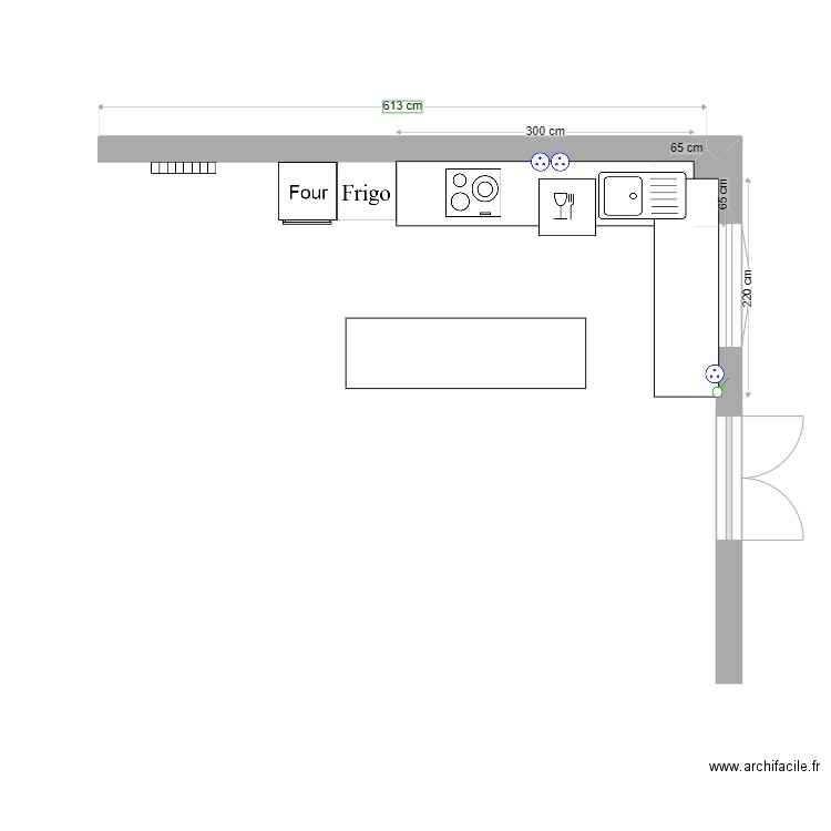 Cuisine RDC3. Plan de 0 pièce et 0 m2