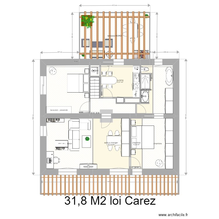 Appartement etage UMIA loi carrez. Plan de 0 pièce et 0 m2