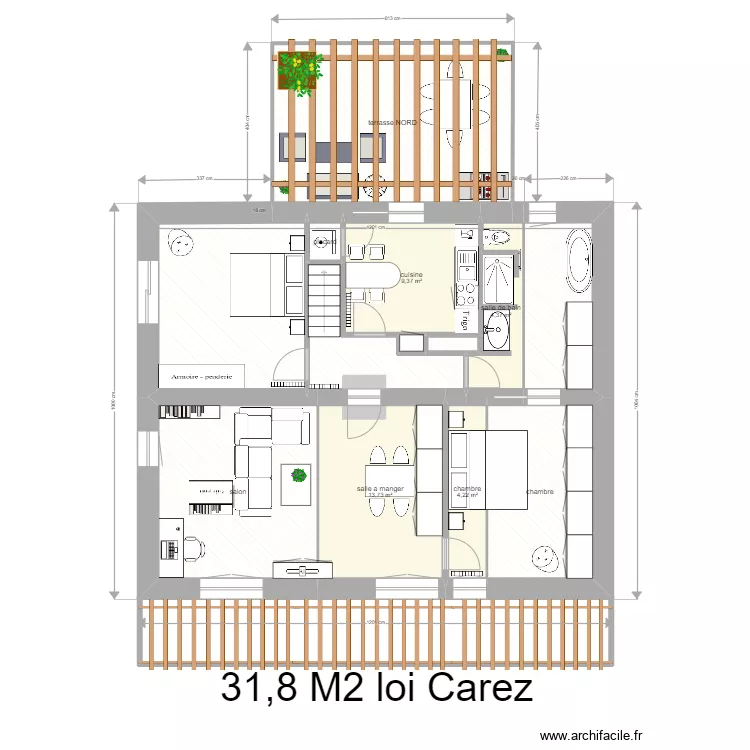 Appartement etage UMIA loi carrez. Plan de Appartement etage UMIA loi carrez. Plan de
