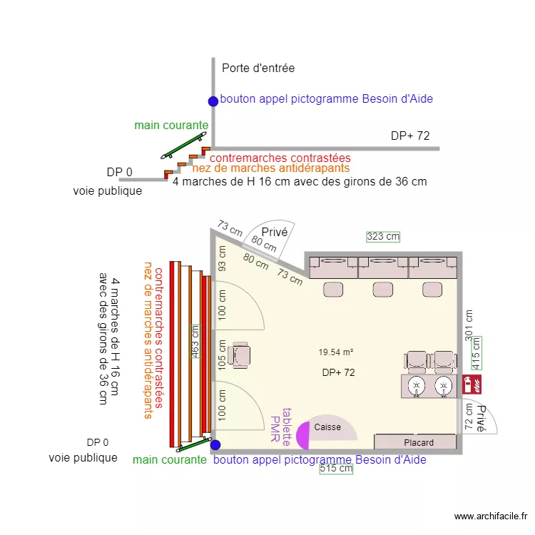 STUDIO 3 APRES TRAVAUX. Plan de STUDIO 3 APRES TRAVAUX. Plan de