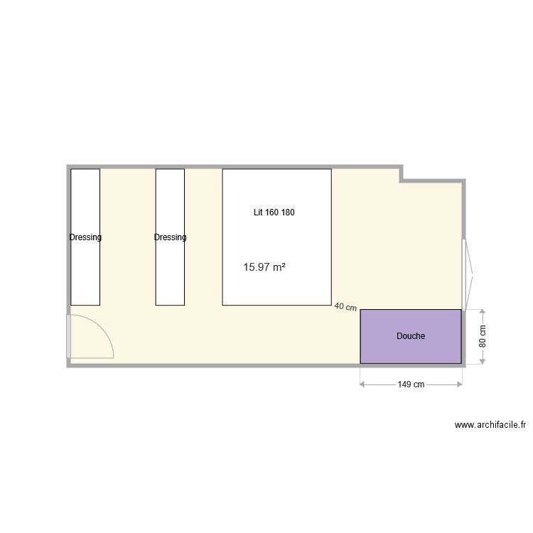 Chambre Parents 2. Plan de 0 pièce et 0 m2