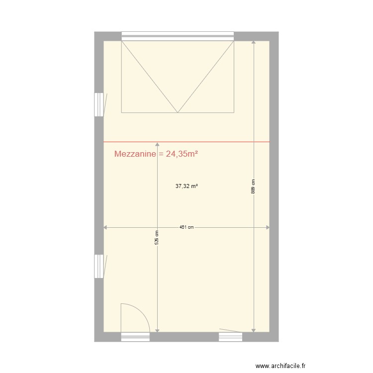 Garage Campsas DIDIER LONJOU. Plan de 1 pièce et 37 m2