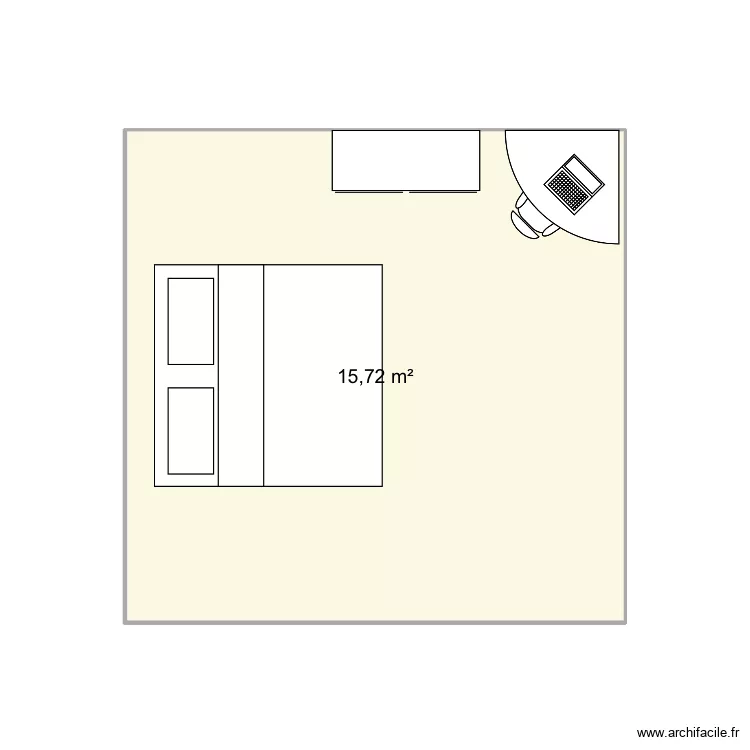 Chambre de papa, maman. Plan de 