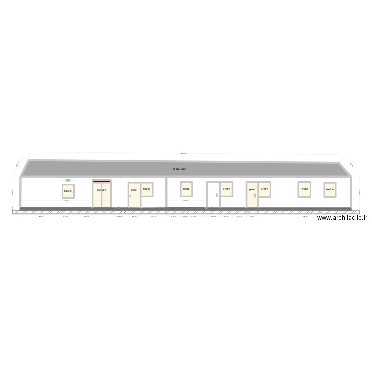 Plan Façade Initiale De Freitas . Plan de 14 pièces et 93 m2