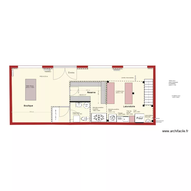 Boutique Sandrine am&eacute;nagement  v6 11 mars 2020. Plan de 