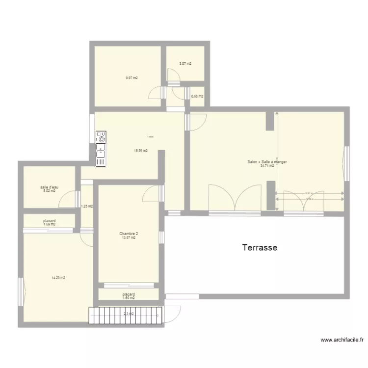 Appartement vert. Plan de Appartement vert. Plan de