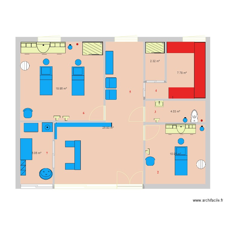 institut. Plan de 0 pièce et 0 m2