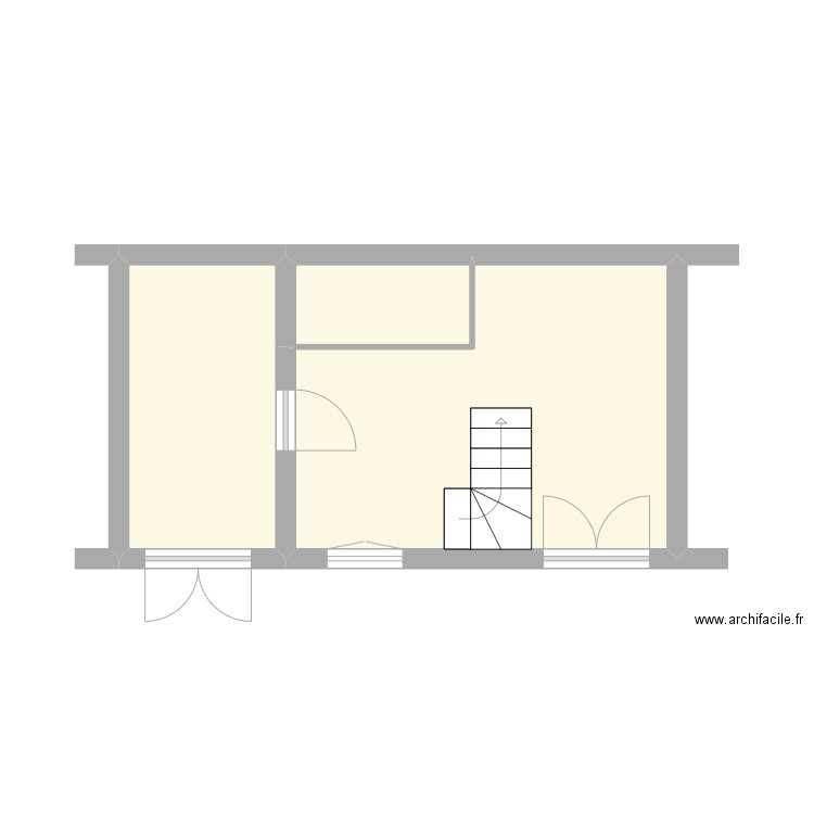 CASENAVE. Plan de 3 pièces et 26 m2