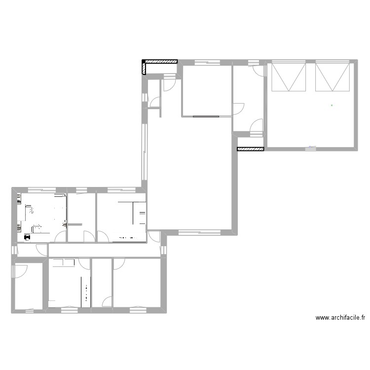 Maison Phildar 1. Plan de 8 pièces et 178 m2