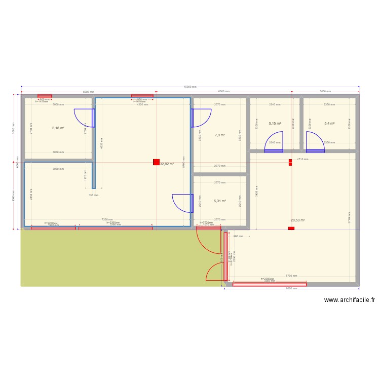 Ла-манш 3м. Plan de 0 pièce et 0 m2