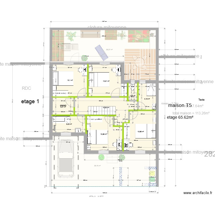 aubepines maison t5. Plan de 0 pièce et 0 m2