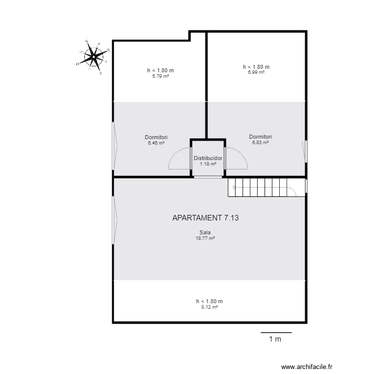 APARTHOTEL PEU DEL RIU 712 713 INCLES CANILLO. Plan de 