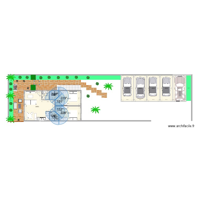 T3 parcelle 351. Plan de 20 pièces et -176 m2