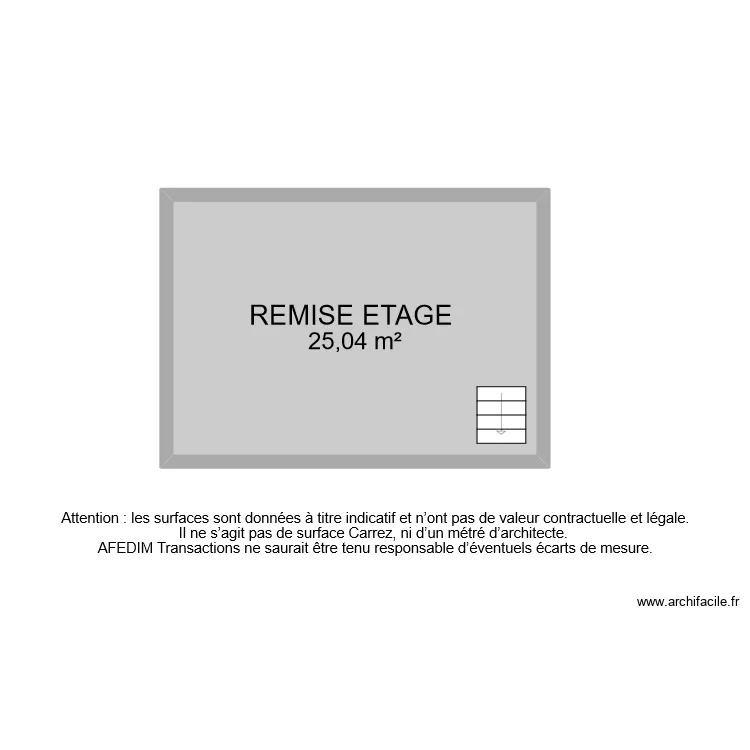 BI 9625 REMISE ETAGE. Plan de 