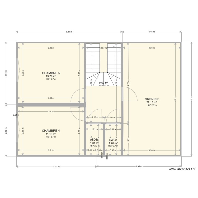 VERDUN 2eme etage BASE. Plan de 0 pièce et 0 m2