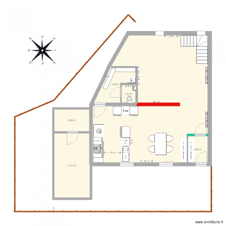 RdC au 11 02 2018. Plan de 0 pièce et 0 m2