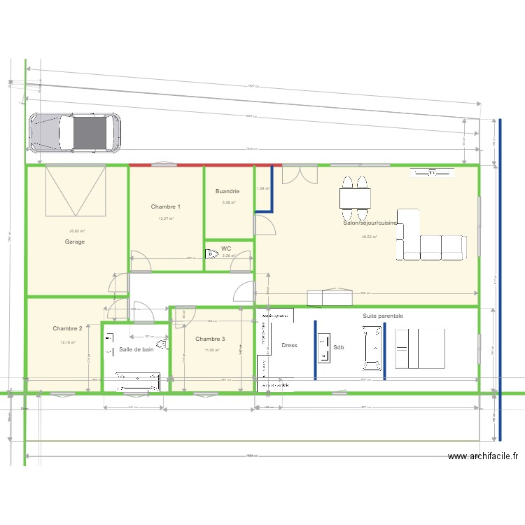 2maison. Plan de 0 pièce et 0 m2