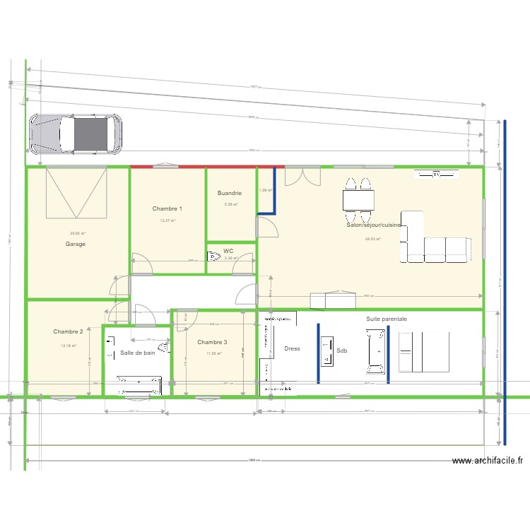 2maison. Plan de 0 pièce et 0 m2