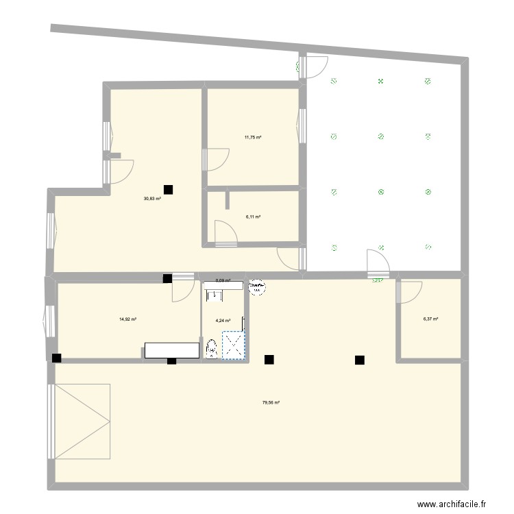 quarto 2. Plan de 0 pièce et 0 m2