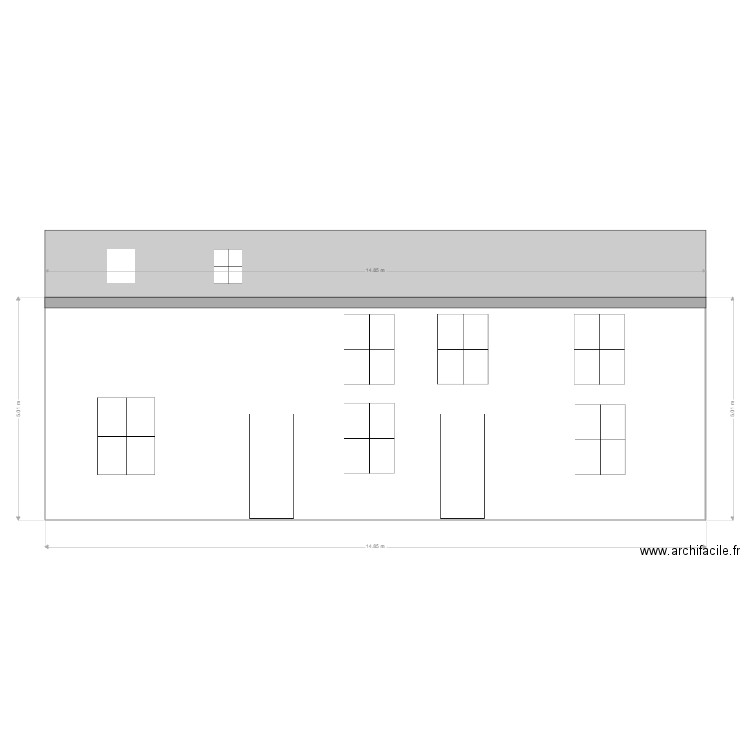 Plan de façade. Plan de 0 pièce et 0 m2