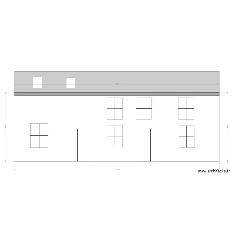 Plan de fa&ccedil;ade. Plan de 