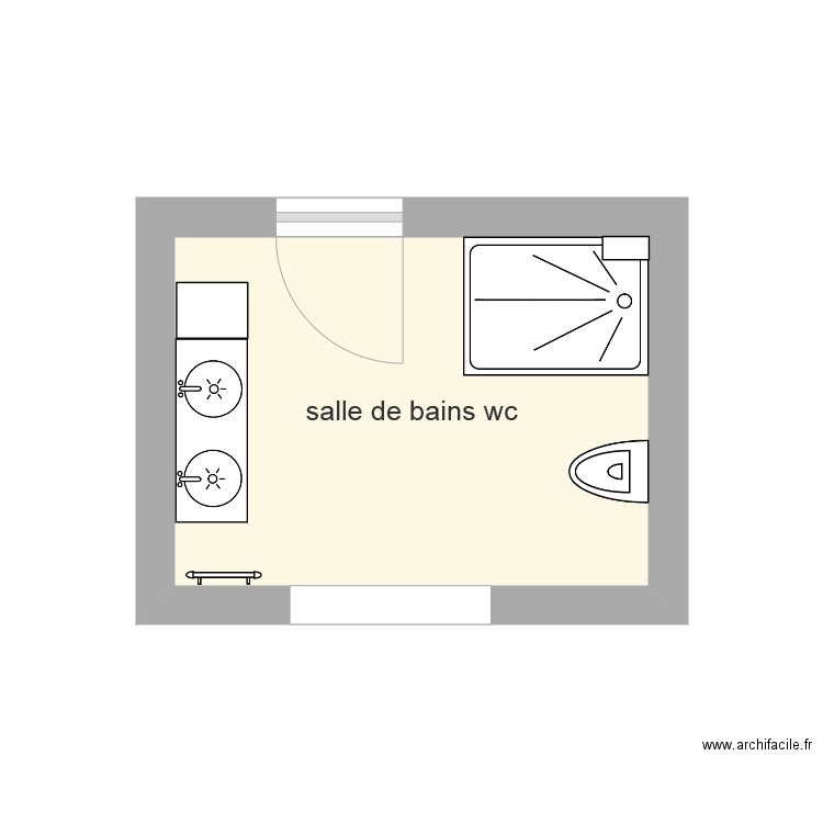 salle de bain wc aubade bis. Plan de 0 pièce et 0 m2