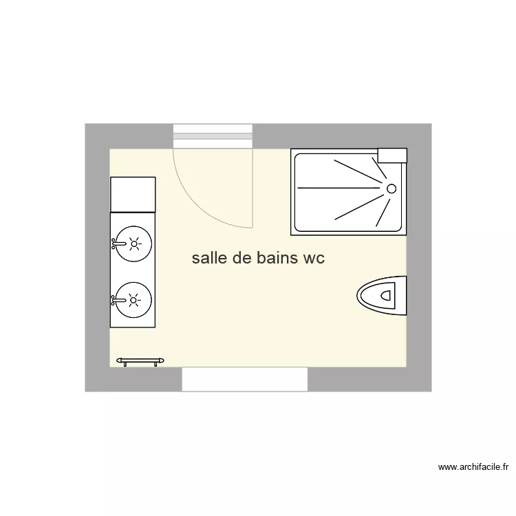 salle de bain wc aubade bis. Plan de 