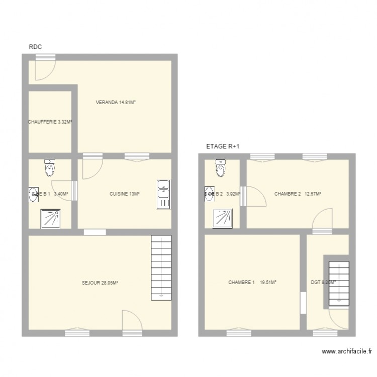 COUSTY. Plan de 0 pièce et 0 m2