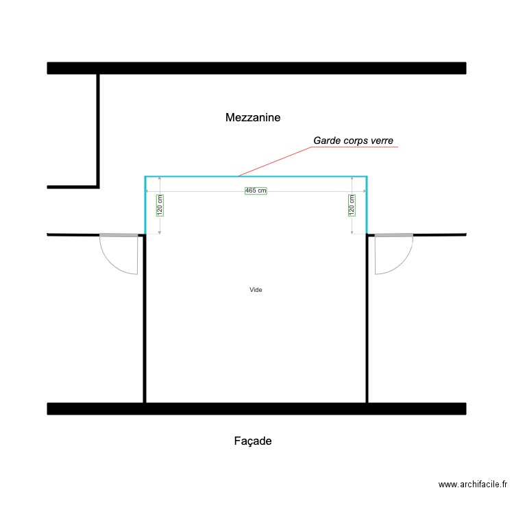 Mezzanine. Plan de 0 pièce et 0 m2