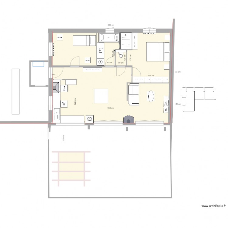 meuble avec penderie. Plan de 0 pièce et 0 m2