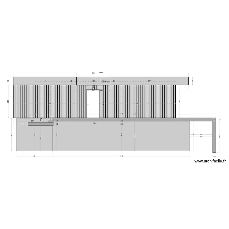 Facade OUEST Isopspan. Plan de 