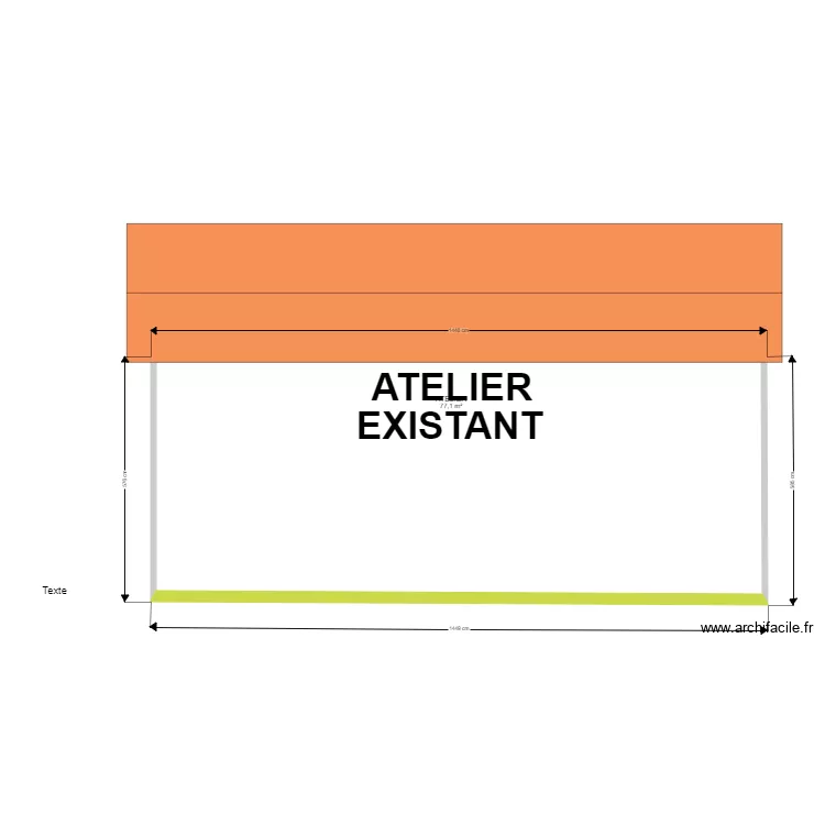 ATELIER FACE EXISTANT. Plan de ATELIER FACE EXISTANT. Plan de