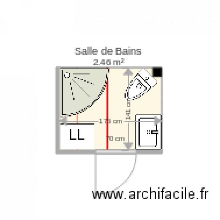 Salle de bains Alt1. Plan de 0 pièce et 0 m2