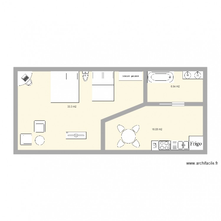 appart hotel. Plan de 0 pièce et 0 m2