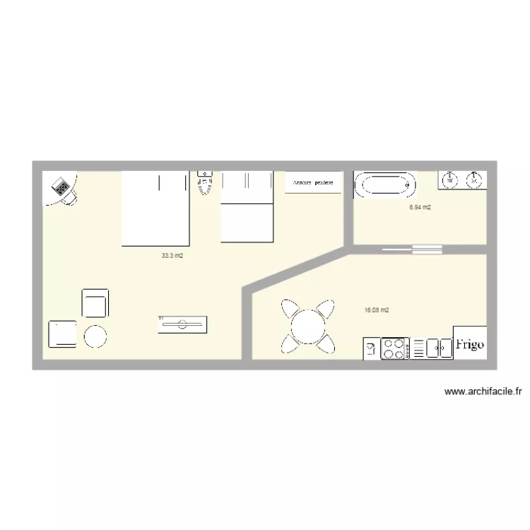 appart hotel. Plan de 