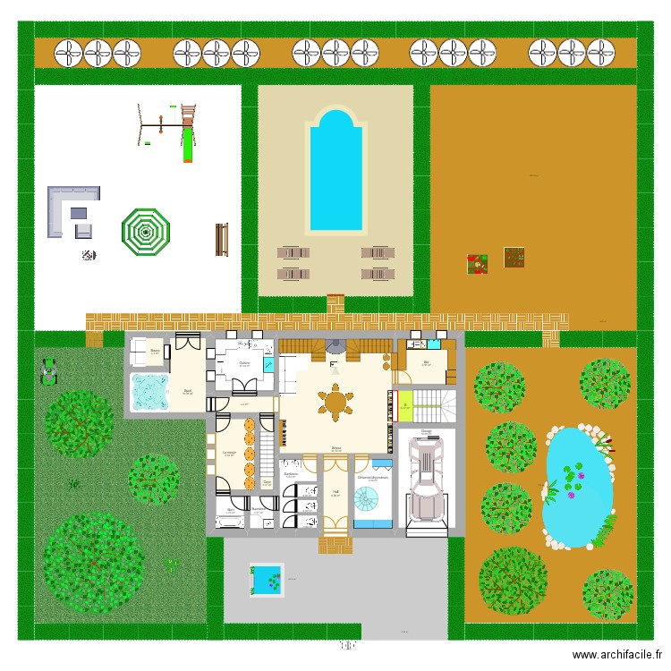 Manoir V2023. Plan de 73 pièces et 579 m2