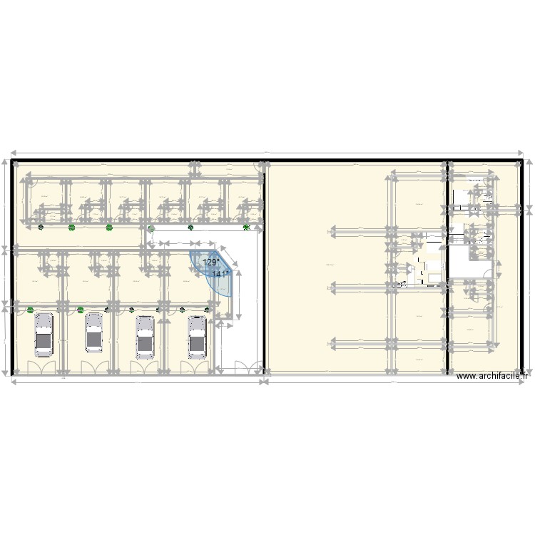 HABITATION  Qtier Mongo Mpoukou. Plan de 52 pièces et 857 m2