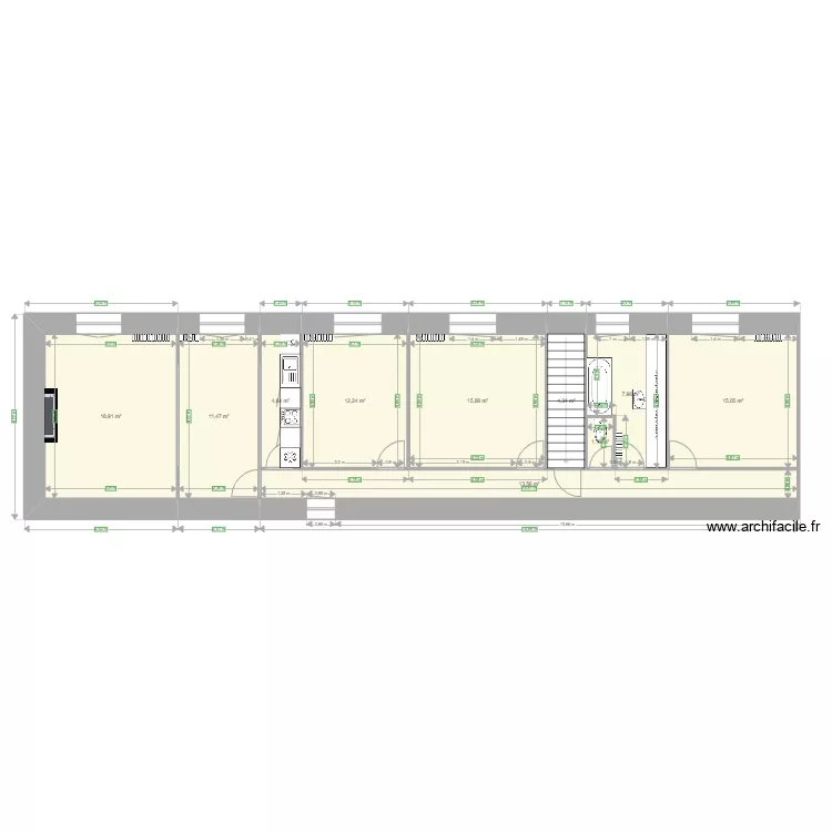 SCI DU PRINTEMPS post travaux. Plan de 