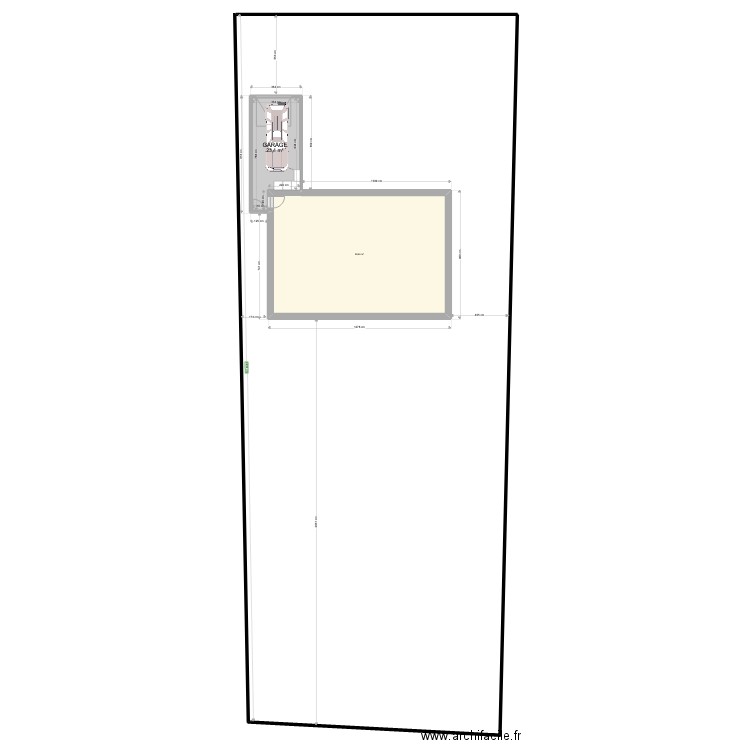 terrain Mortagne 3. Plan de 2 pièces et 123 m2