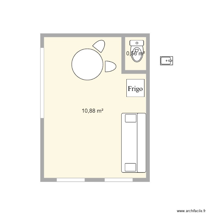 chambre 12m2. Plan de 0 pièce et 0 m2