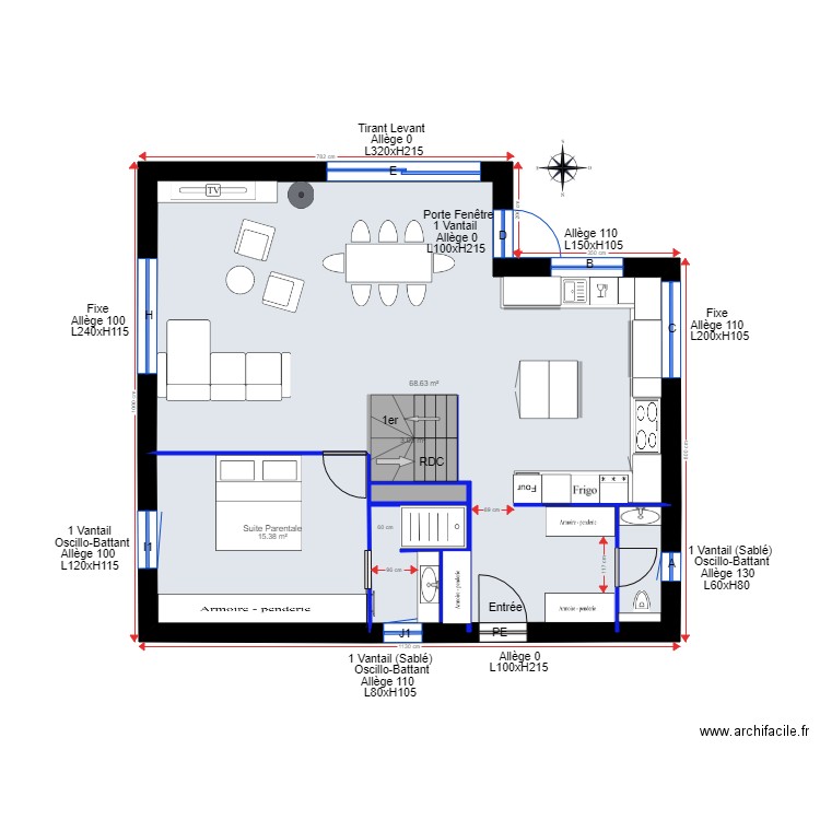 Plan Cercier version entrée bis 2. Plan de 0 pièce et 0 m2