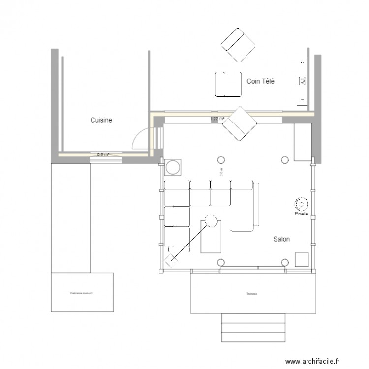 Taillard Rez de Chaussée projet. Plan de 0 pièce et 0 m2