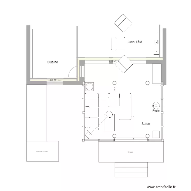 Taillard Rez de Chaussée projet. Plan de Taillard Rez de Chaussée projet. Plan de