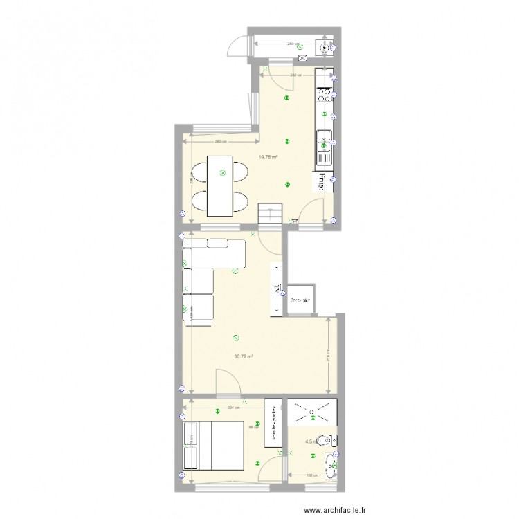 1er etage 83 duplex v3. Plan de 0 pièce et 0 m2
