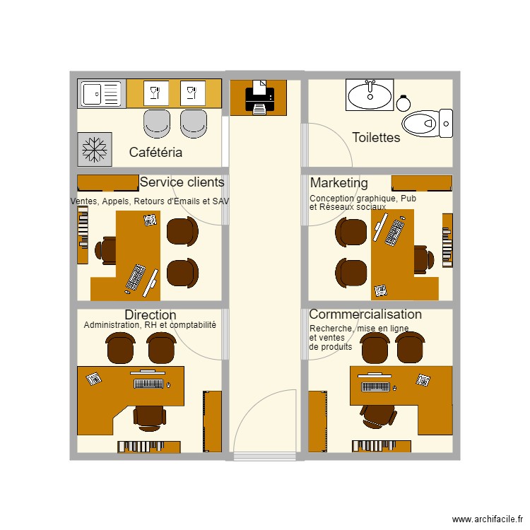 Bureau lancement Metropolitar final. Plan de 0 pièce et 0 m2