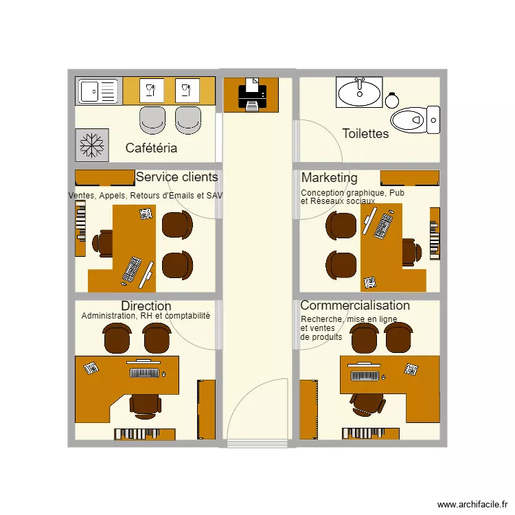 Bureau lancement Metropolitar final. Plan de 