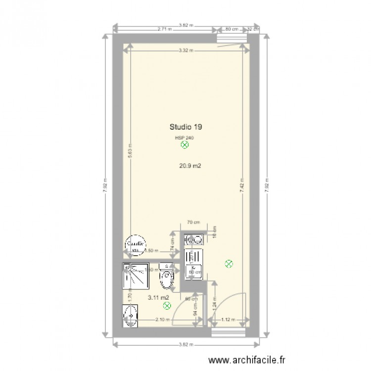 STUDIO 19. Plan de 0 pièce et 0 m2