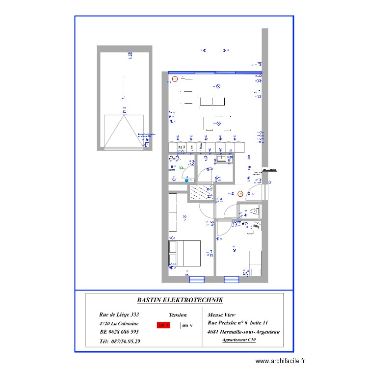 Appartement Meuse View C 10 réception. Plan de 0 pièce et 0 m2